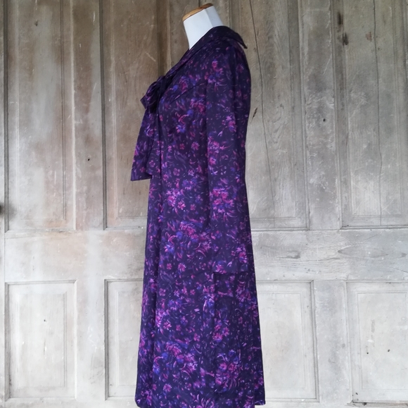 Vintage Purple Bow Tie Dress - Picture 6 of 8